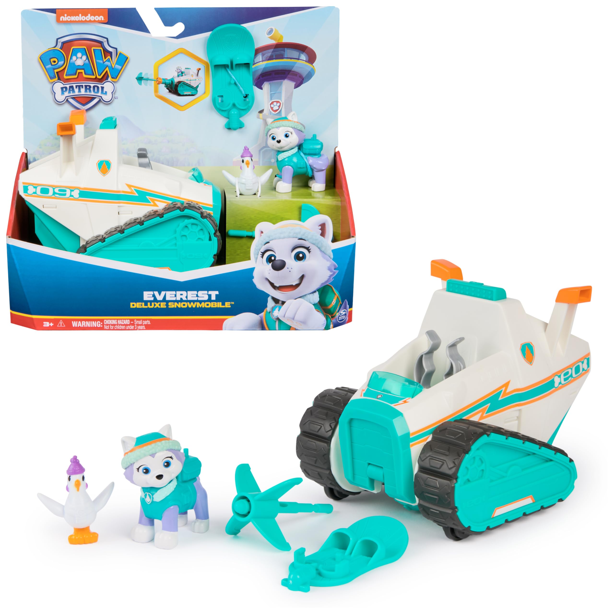 Paw Patrol Everest Deluxe Snowmobile, with Projectile Launcher